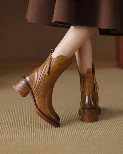 Rosalie – Bottes Noires À Talon Confortable