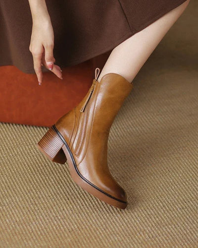 Rosalie – Bottes Noires À Talon Confortable