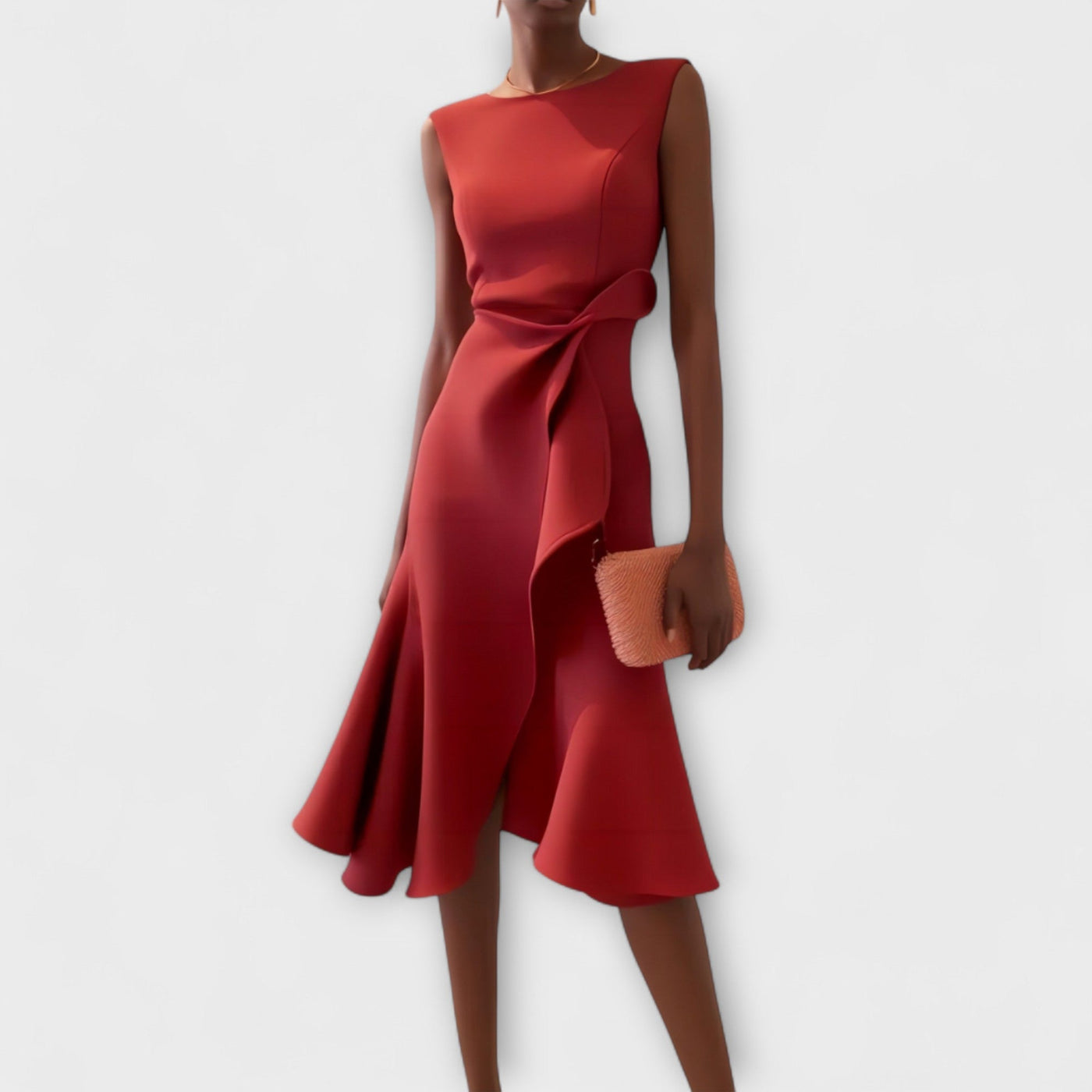 Juliette – Draped Asymmetrical Midi Dress