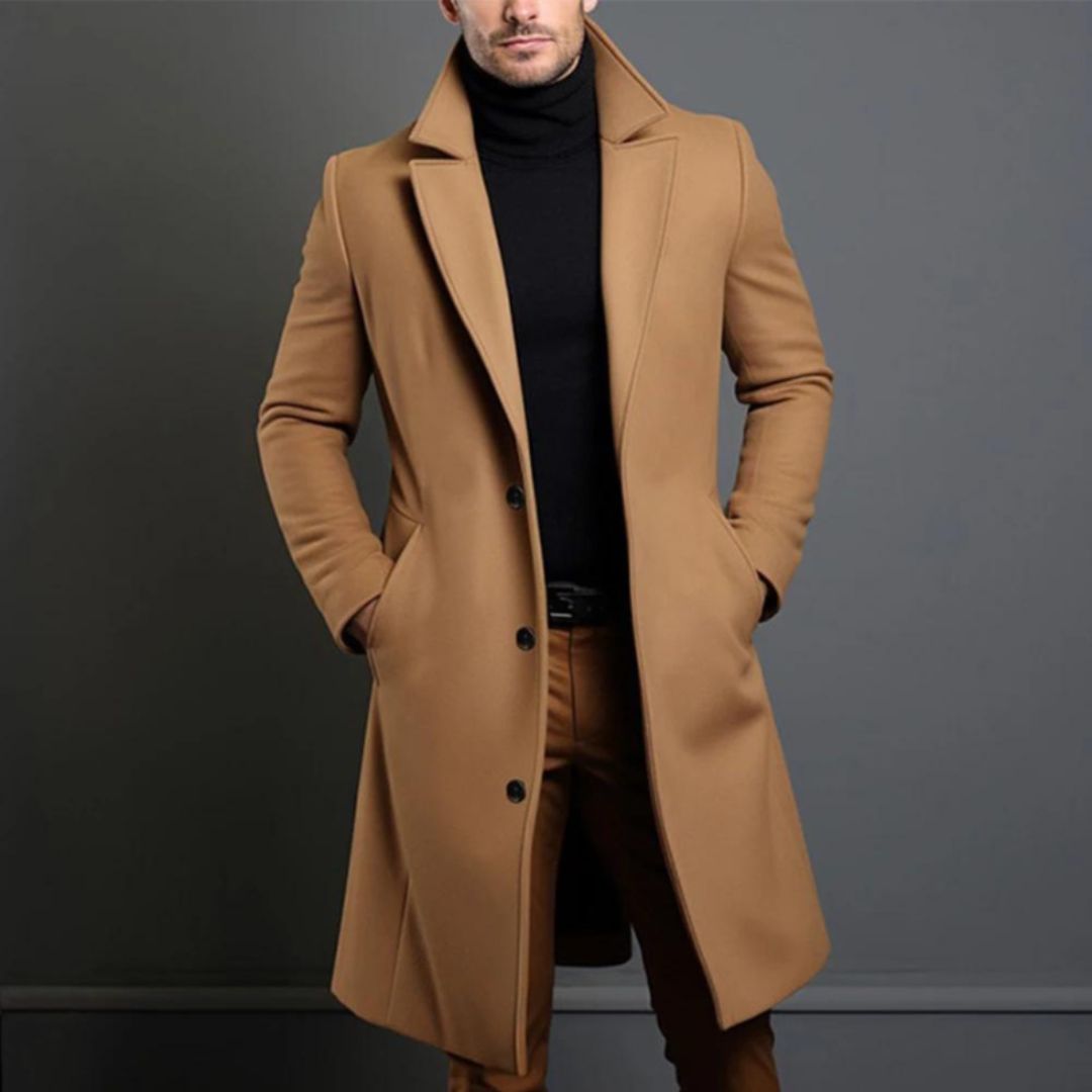 Florian - Élégant trench-coat en laine pour un style automnal