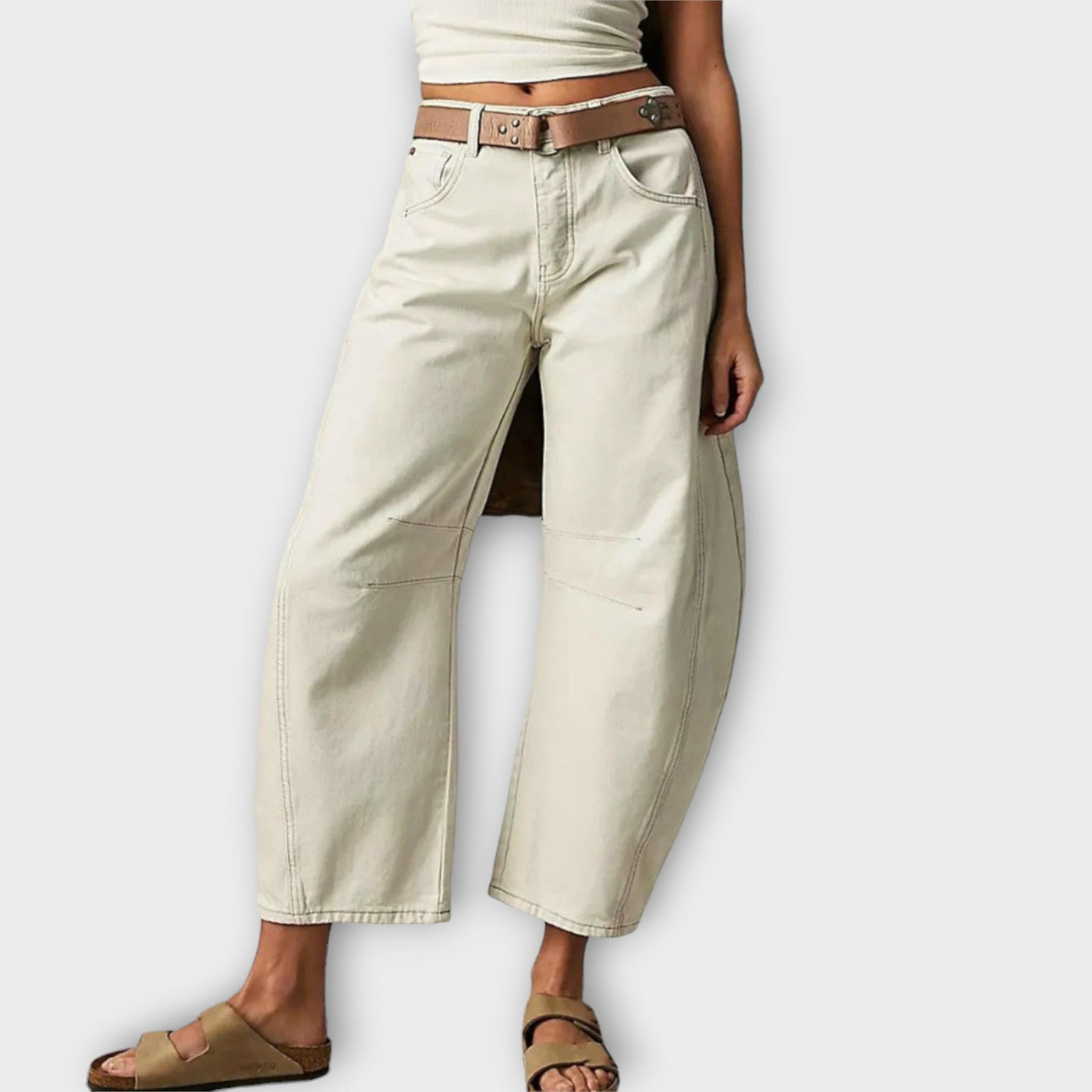 Luna™ - Pantalon Dénim Évasé Classique