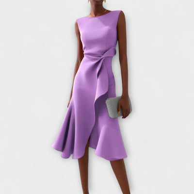Juliette – Draped Asymmetrical Midi Dress
