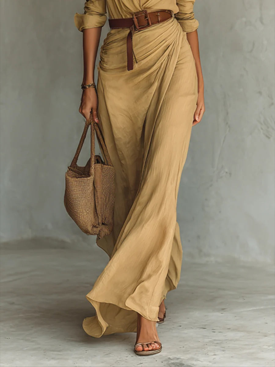 Camille™ | Long Belted Dress