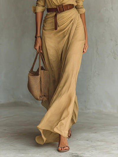 Camille™ | Long Belted Dress