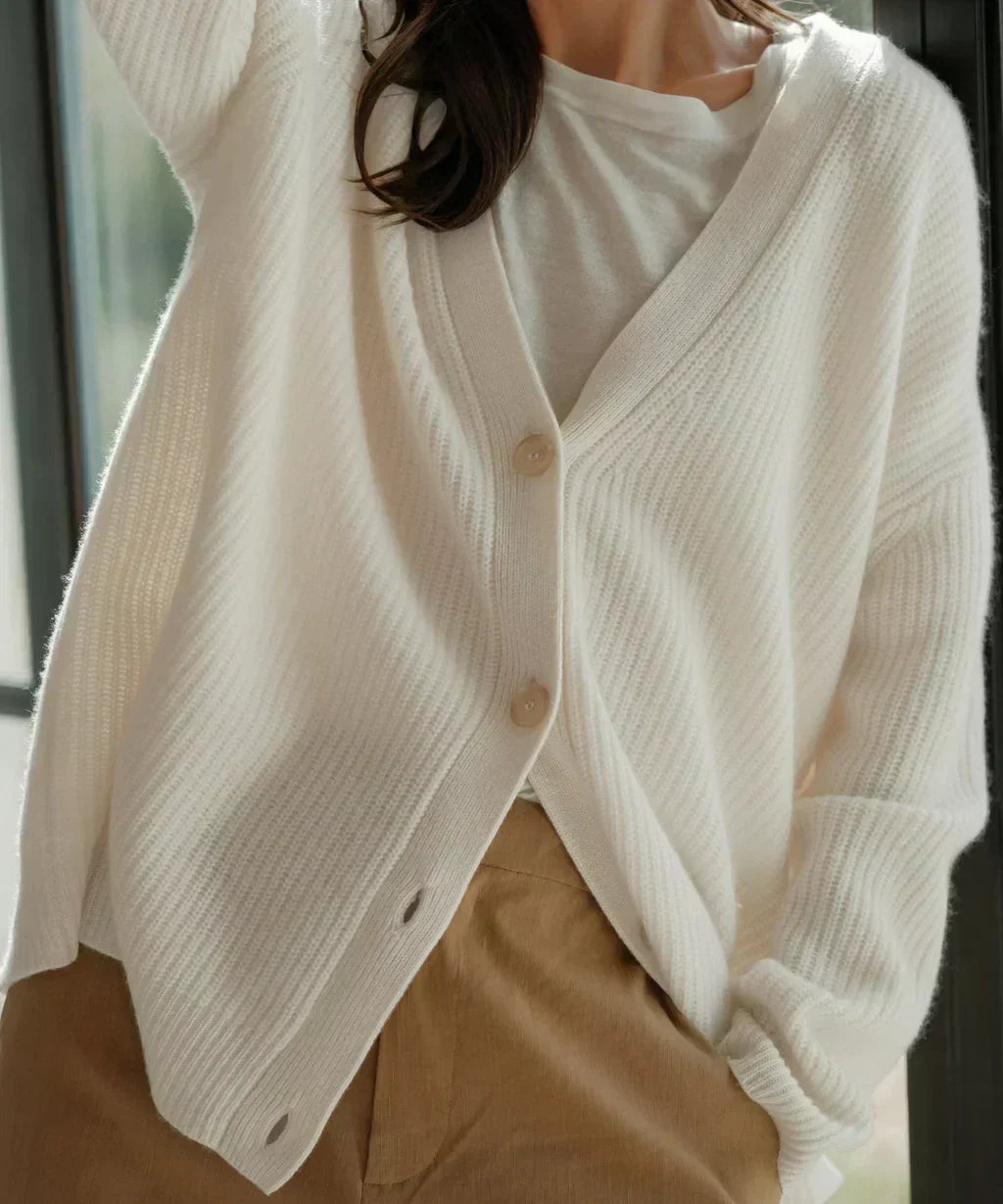 Élise | Cardigan Ultra Confortable en Cachemire