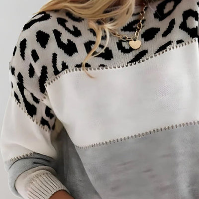 Violette – Pull Léopard Élégance