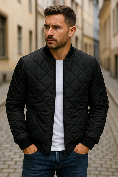 Maxime | Veste matelassée à motifs losanges pour un look décontracté