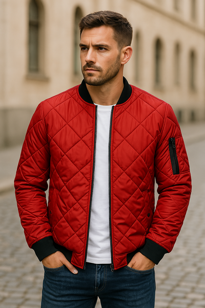 Maxime | Veste matelassée à motifs losanges pour un look décontracté