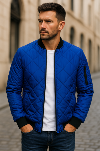 Maxime | Veste matelassée à motifs losanges pour un look décontracté