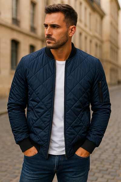 Maxime | Veste matelassée à motifs losanges pour un look décontracté