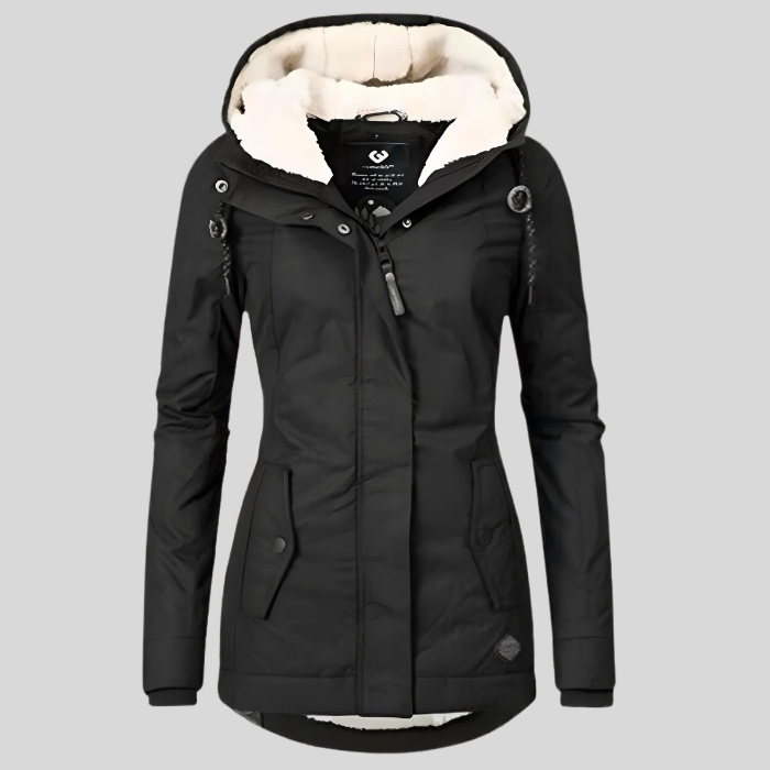 Éva – Veste Élégante à Capuche Doublée