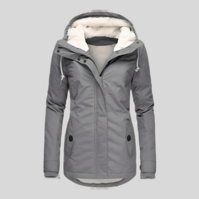 Éva – Veste Élégante à Capuche Doublée