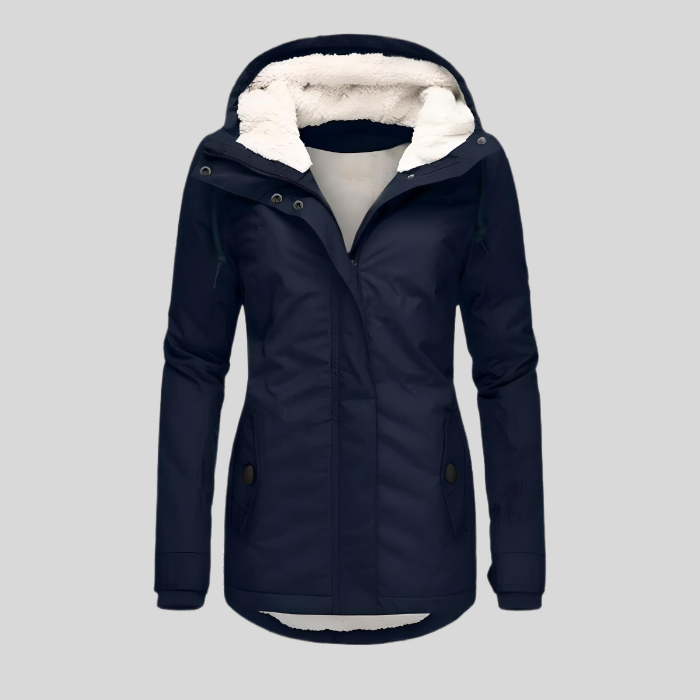 Éva – Veste Élégante à Capuche Doublée