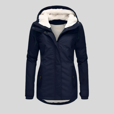 Éva – Veste Élégante à Capuche Doublée