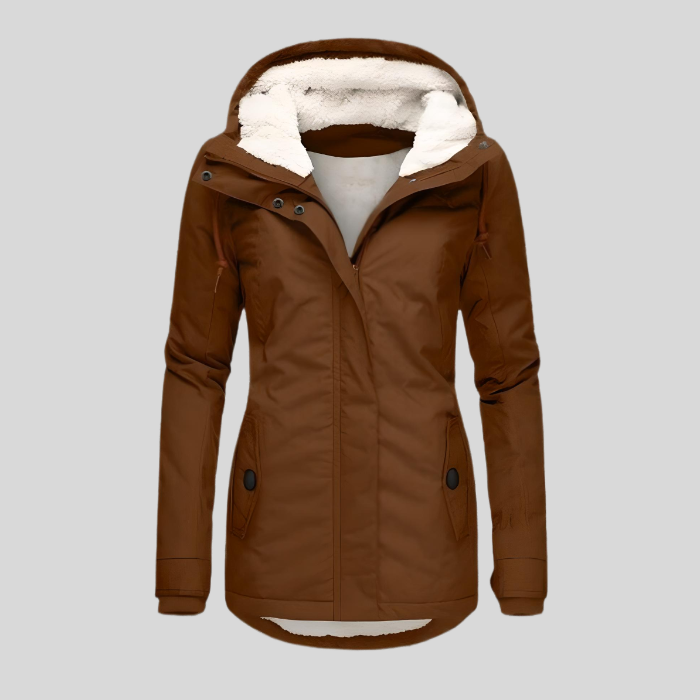 Éva – Veste Élégante à Capuche Doublée