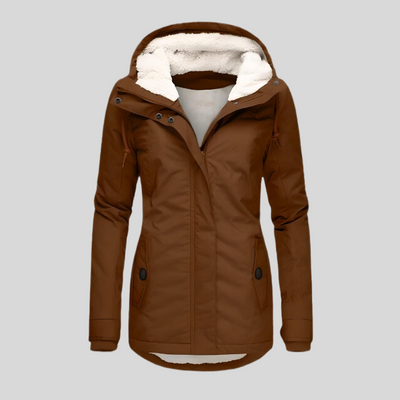 Éva – Veste Élégante à Capuche Doublée