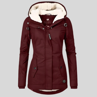 Éva – Veste Élégante à Capuche Doublée