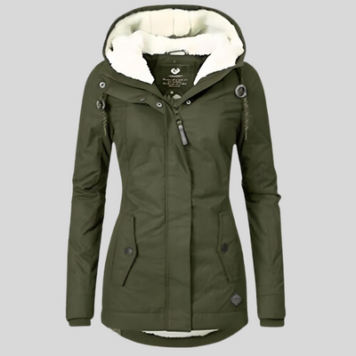 Éva – Veste Élégante à Capuche Doublée