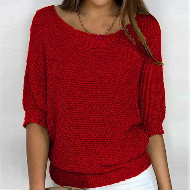 Fleur - Pull Tricoté Décontracté