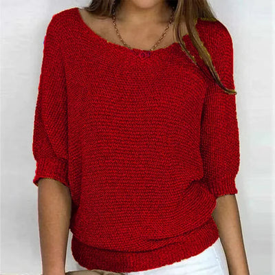 Fleur - Pull Tricoté Décontracté