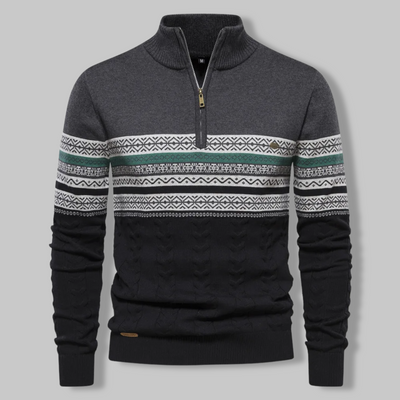 Alpina - Sweat en coton avec col zippé