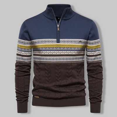 Alpina - Sweat en coton avec col zippé