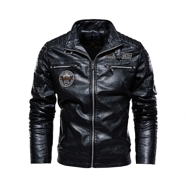 Alexandre™ | Veste Biker Vintage en Cuir Marron