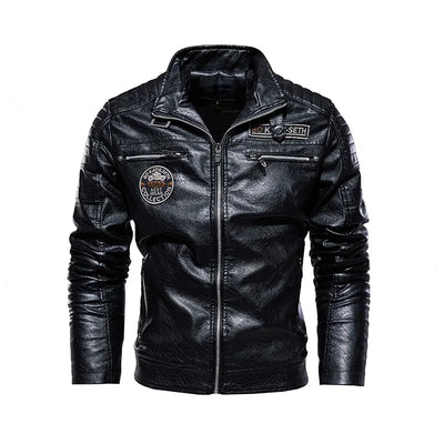 Alexandre™ | Veste Biker Vintage en Cuir Marron