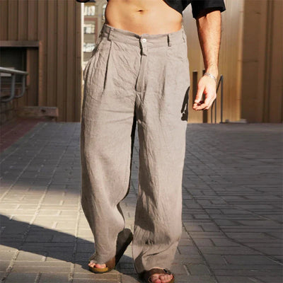 DARIO | Pantalons en Lin à Jambes Amples