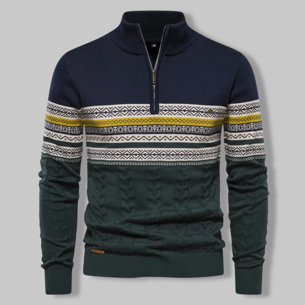 Alpina - Sweat en coton avec col zippé