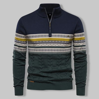 Alpina - Sweat en coton avec col zippé
