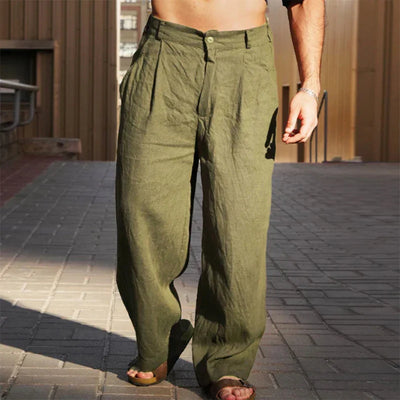 DARIO | Pantalons en Lin à Jambes Amples