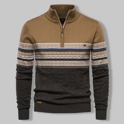 Alpina - Sweat en coton avec col zippé