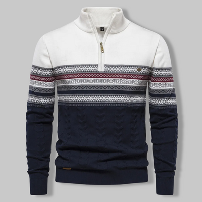 Alpina - Sweat en coton avec col zippé