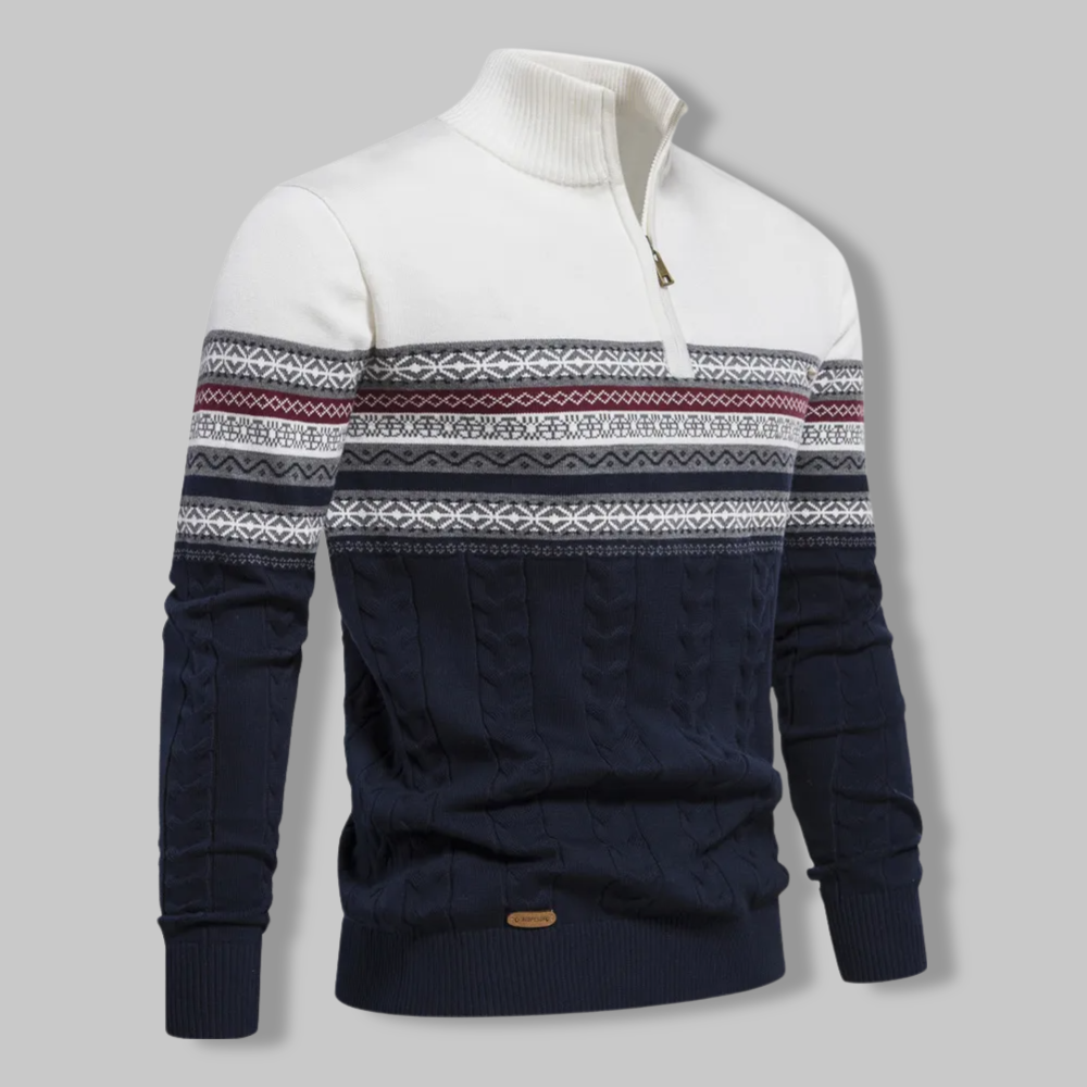 Alpina - Sweat en coton avec col zippé