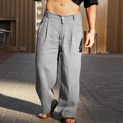 DARIO | Pantalons en Lin à Jambes Amples