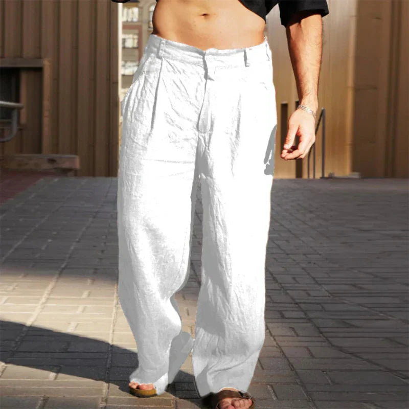 DARIO | Pantalons en Lin à Jambes Amples