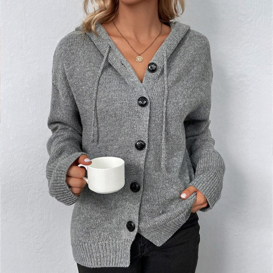 Laurence | Cardigan à Capuche et Boutons