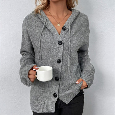 Laurence | Cardigan à Capuche et Boutons