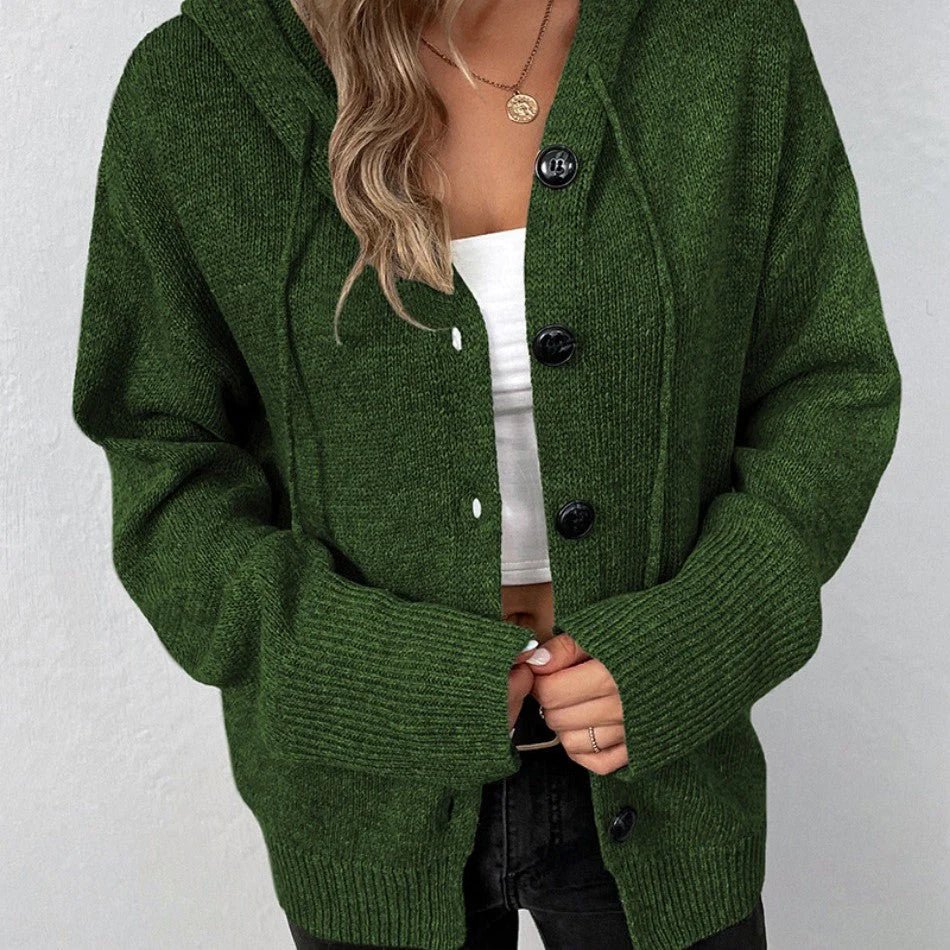Laurence | Cardigan à Capuche et Boutons