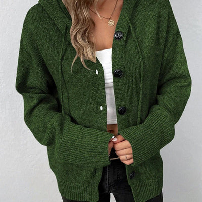 Laurence | Cardigan à Capuche et Boutons