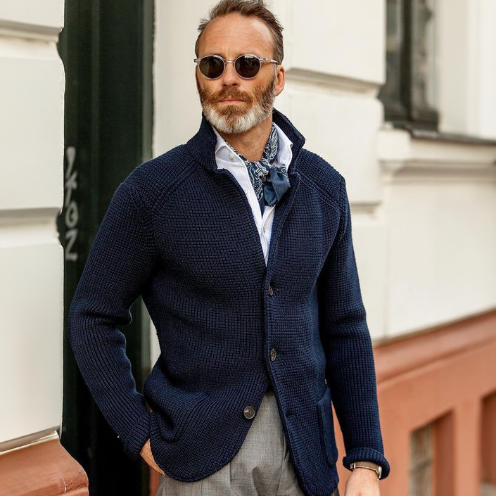 Arnaud™ - Cardigan Homme Style Militaire Rétro