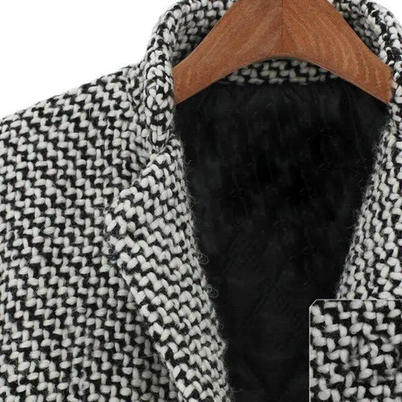 Laurette™ | MANTEAU LONG À CARREAUX