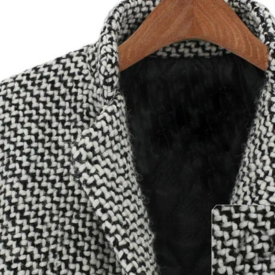 Laurette™ | MANTEAU LONG À CARREAUX