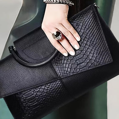 Celeste | Sac à main en cuir crocodile de luxe