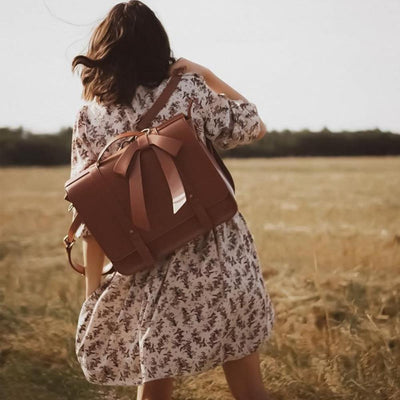 Vintage Sac Kissé en Bleu Rose