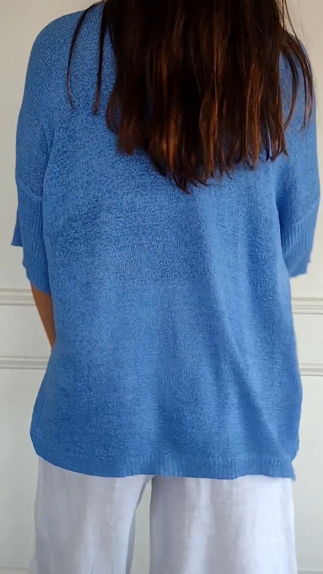 Anna - Pull en maille avec col en V