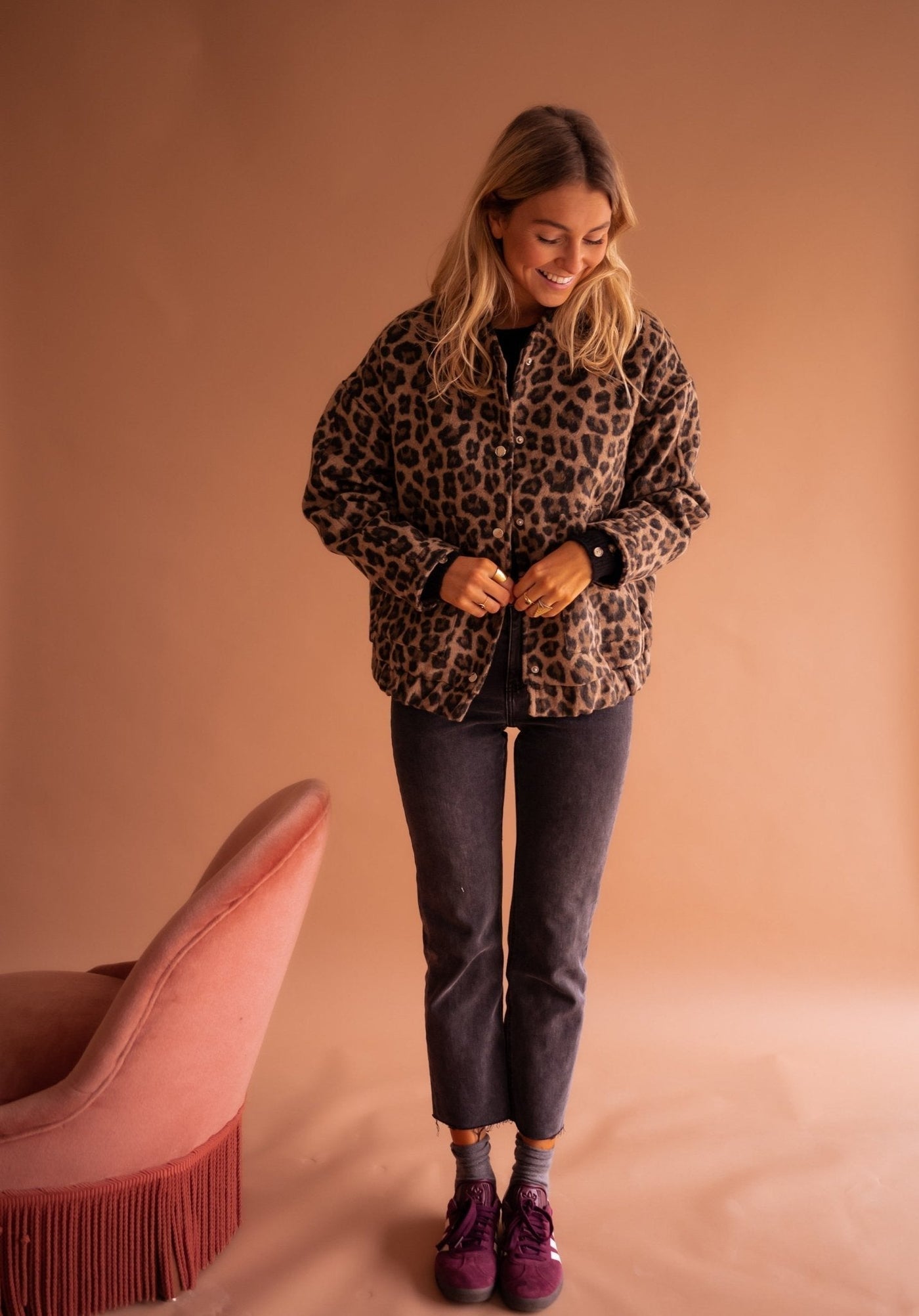 Charlène – Veste Imprimé Léopard