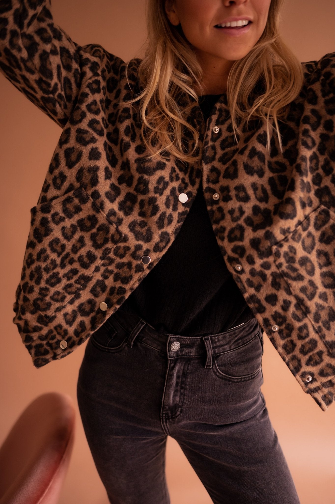 Charlène – Veste Imprimé Léopard