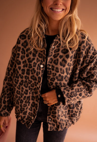 Charlène – Veste Imprimé Léopard